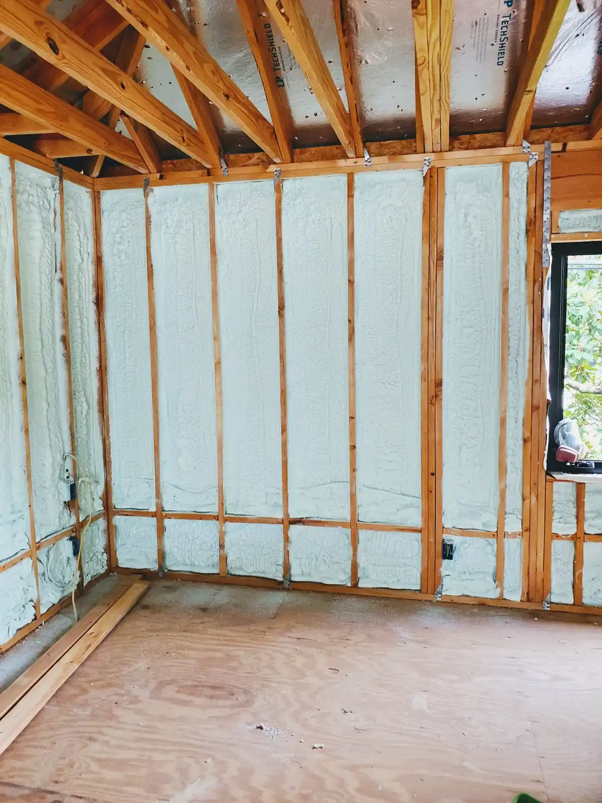 Spray foam insulation in an Angleton TX home